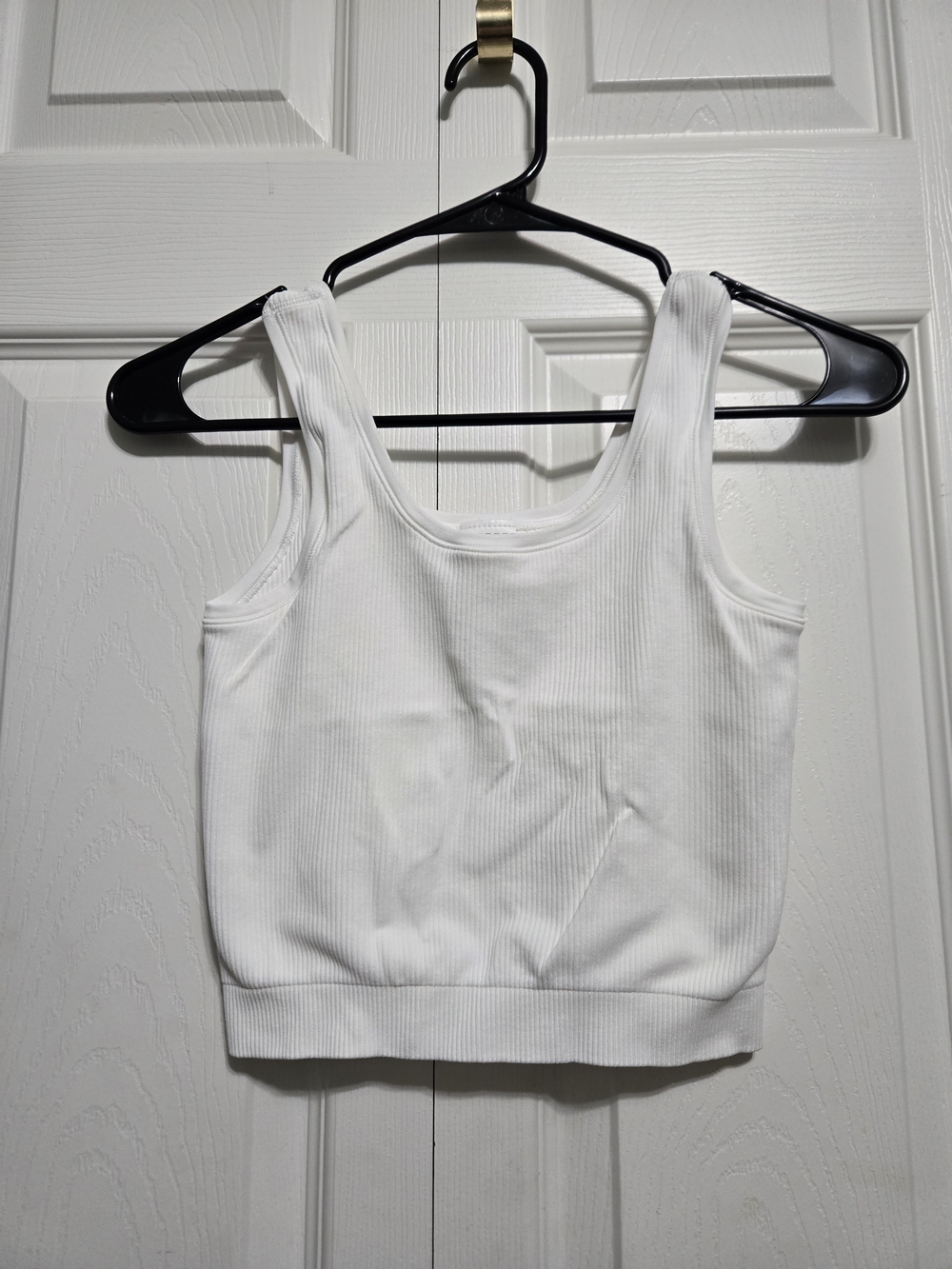 Athleta White Ribbed Tank Top - Girls XL